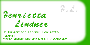 henrietta lindner business card